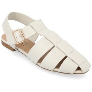 Journee Collection Cailinna Comfort Foam Wide Width Caged Buckle Square Toe Flat